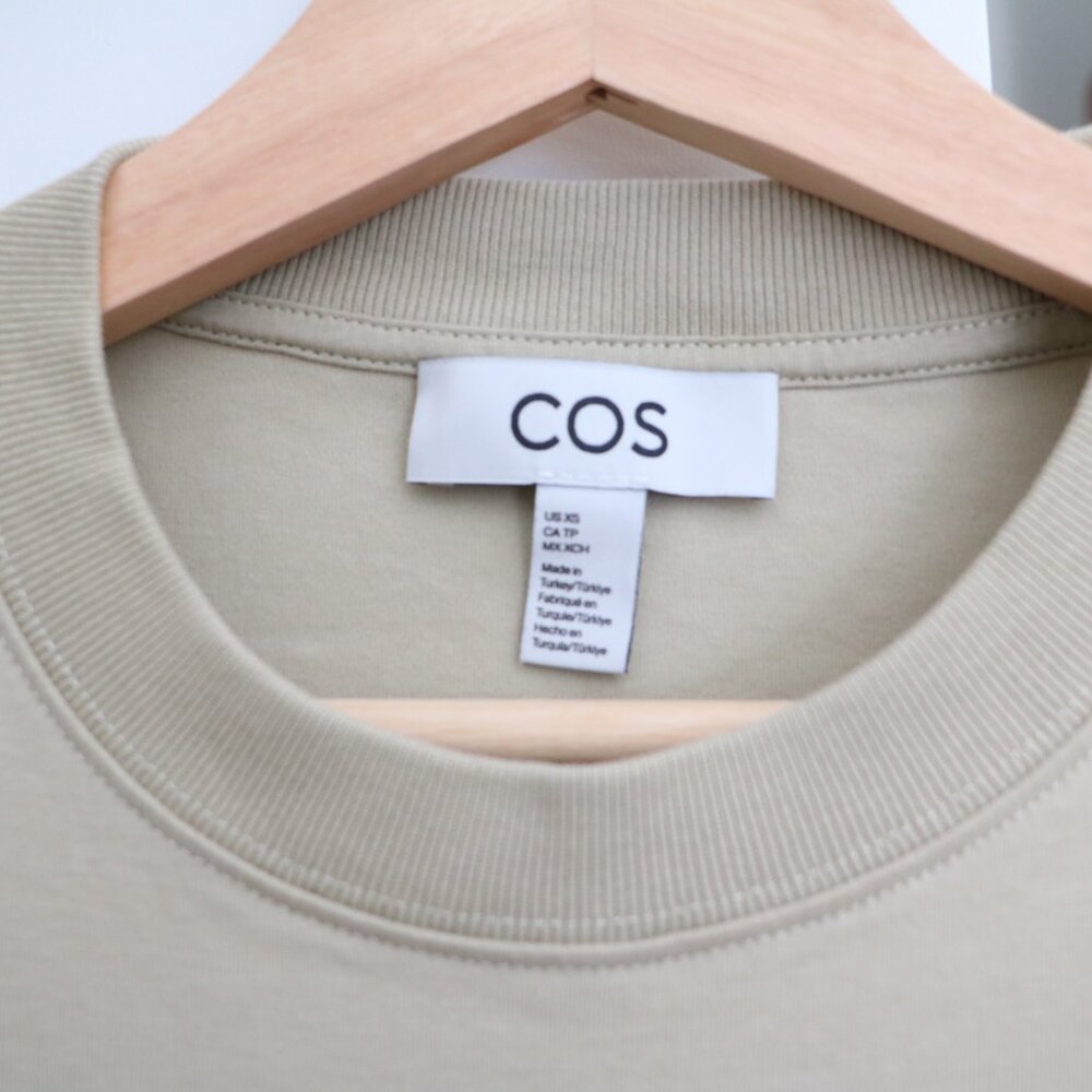 COS Cotton Cropped Top - Picture 2 of 3